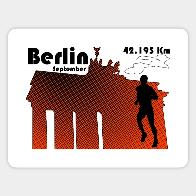 Berlin marathon Magnet by CTinyFactory